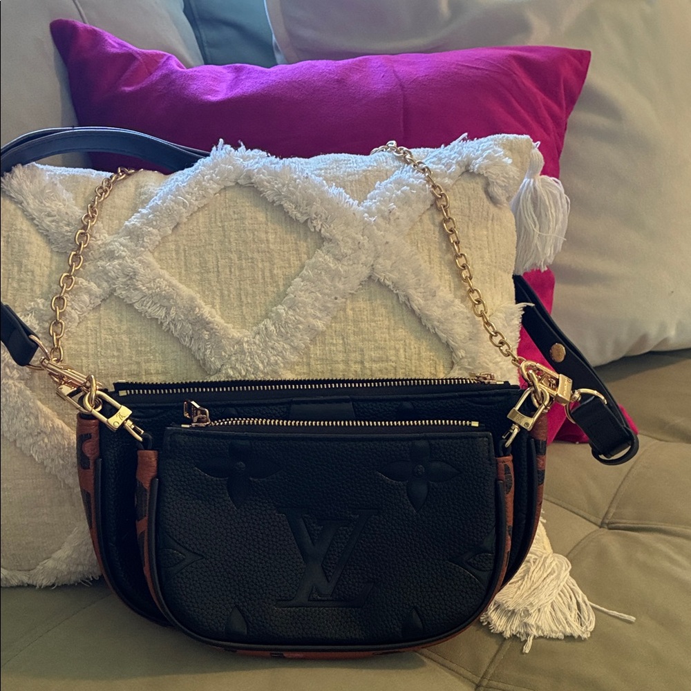 Black and Brown Crossbody Bag